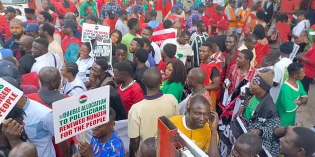 Economic hardship: Large turnout as NLC protest begins in Abuja.