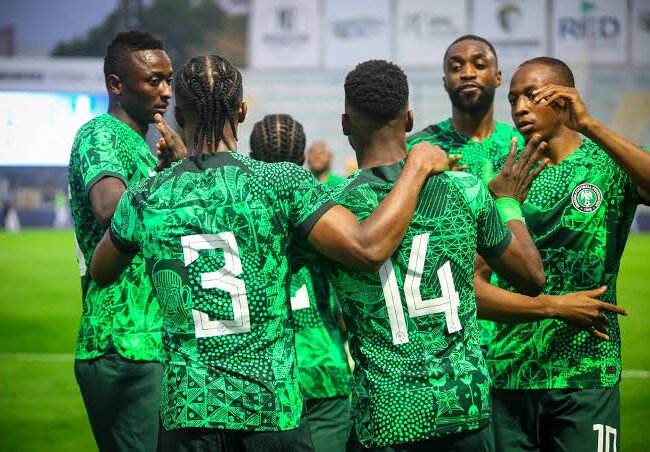 A MOMENT OF STANDING OVATION FOR SUPER EAGLES ON THEIR SEMI-FINAL VICTORY