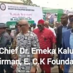 E.C.K Foundation Chairman, Chief Dr. Emeka Kalu, Attends Groundbreaking Ceremony for Reconstruction of Enyimba Hotel