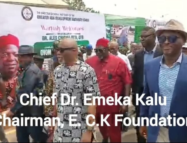 E.C.K Foundation Chairman, Chief Dr. Emeka Kalu, Attends Groundbreaking Ceremony for Reconstruction of Enyimba Hotel
